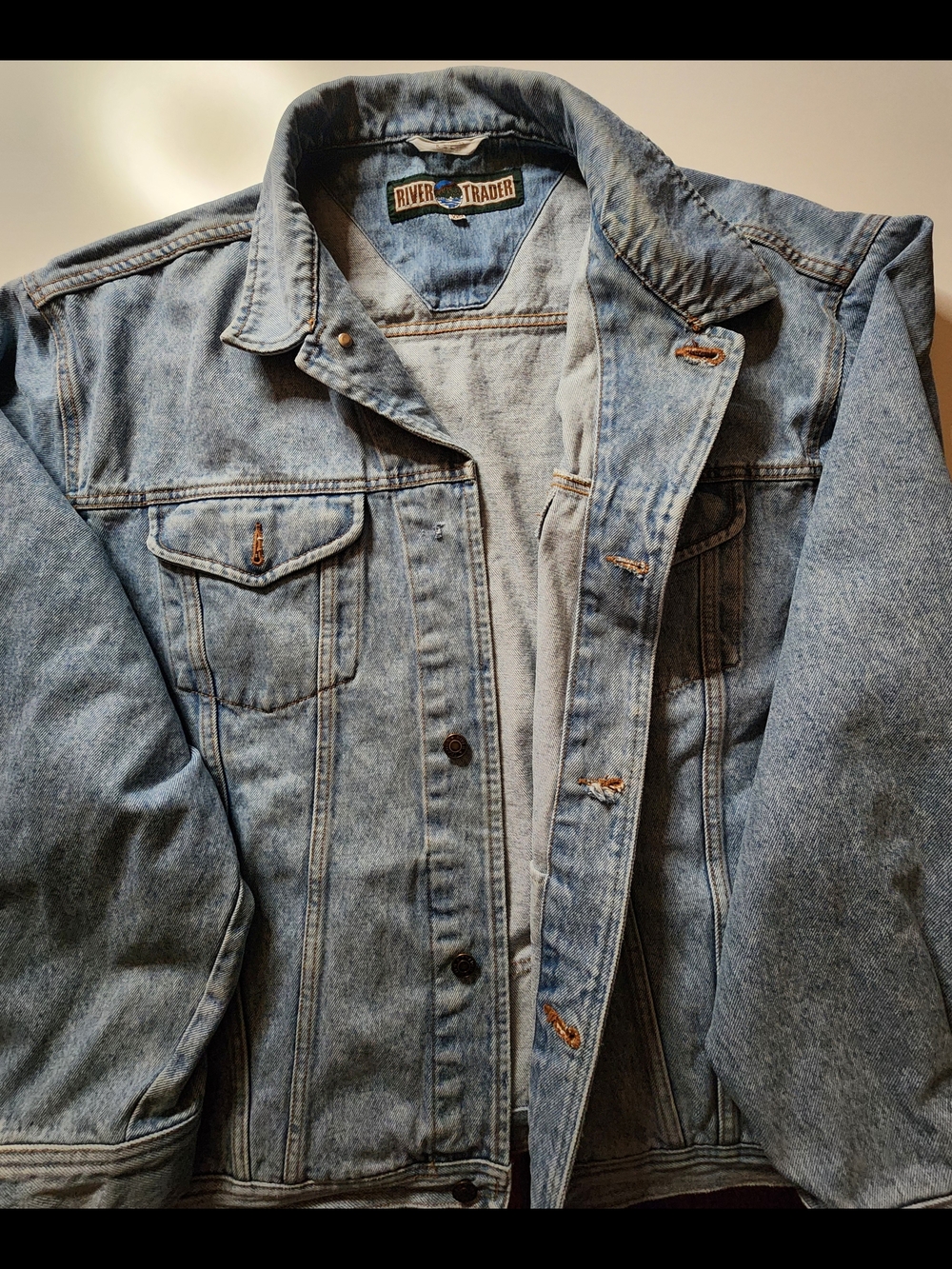 Vintage River Trader Men’s Light Blue Denim Jacket